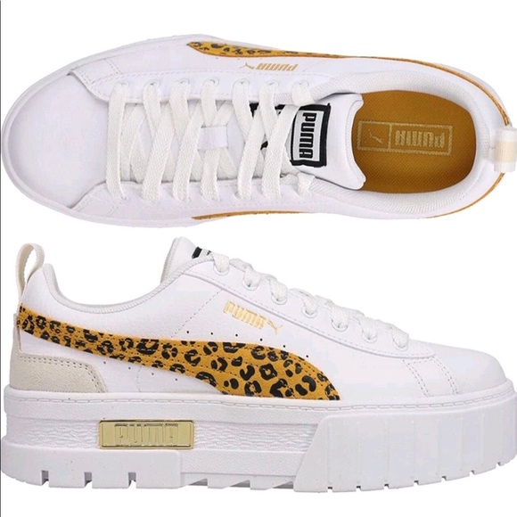 Puma Shoes - NEW PUMA Mayze Roar Platform Sneakers Shoes White 7.5 Women’s, Size 6 Girl’s